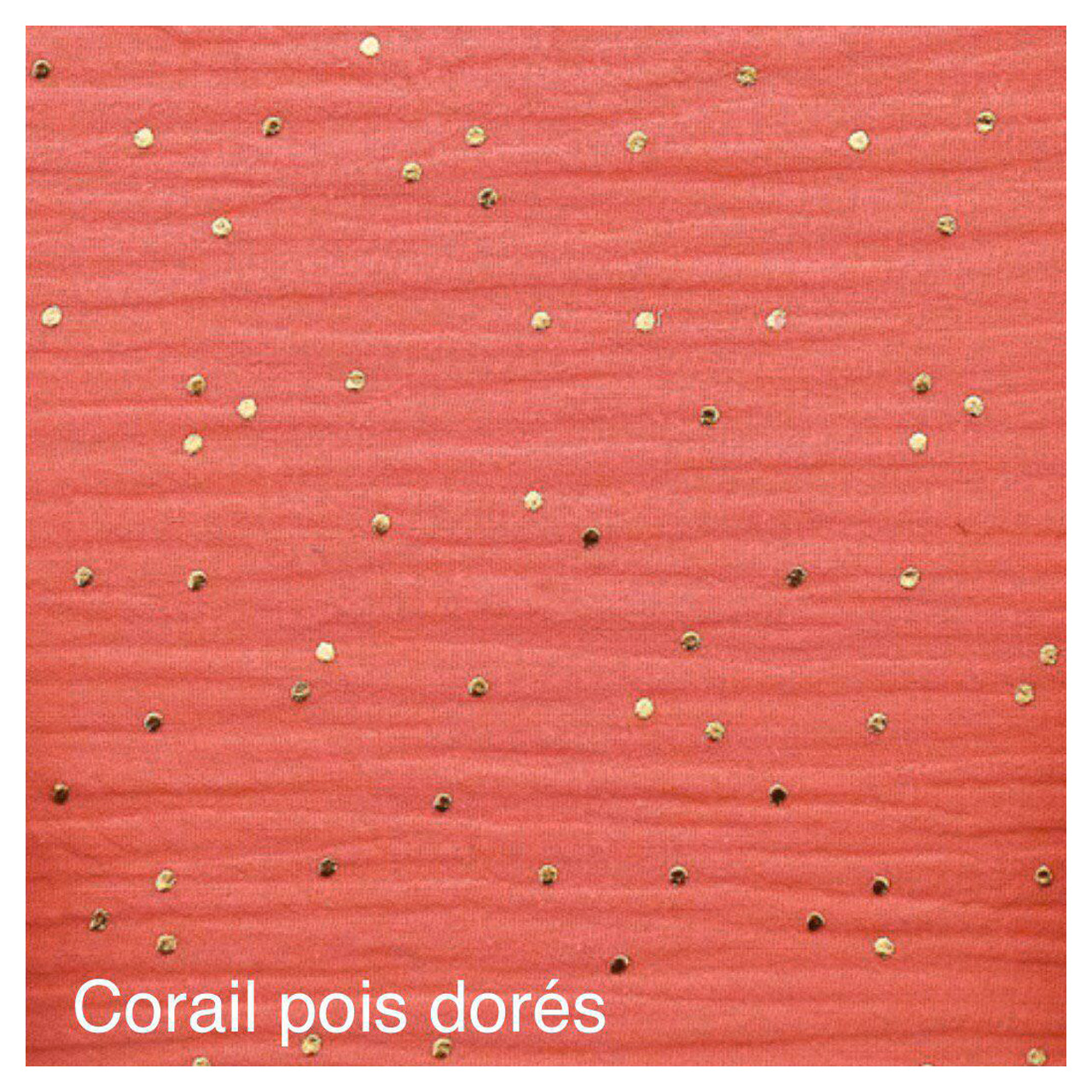Lange corail pois dorés